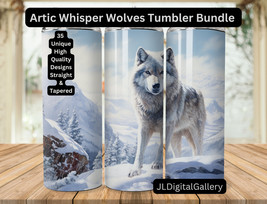 Tumbler Wrap 3D Artic Whisper Wolves Bundle 20oz Sublimation  - £1.95 GBP