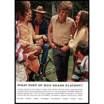 1971 What Sort of Man Reads Playboy Vintage Print Ad Football Rugby Wall... - £8.48 GBP