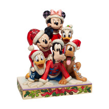 Disney Mickey Mouse & Friends Figurine Jim Shore Christmas 6" High Stone Resin