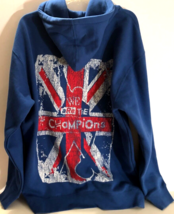 QUEEN We Are the Champions Rock You Music Roll Blue Musical Full Zip Hoodie XL - £32.87 GBP