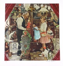 Norman Rockwell &quot;April Fool&quot; Little Girl &amp; Doll Hand S/# Collotype 1976 #7/200 - £5,063.80 GBP
