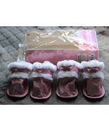 Smoochie Pooch Pink/White Glitter Dog Boots, Large - £9.58 GBP
