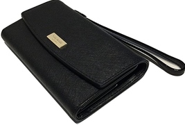 NWT Kate Spade iPhone wristlet Laurel Way Leather Wallet Black WLRU2666 - £39.15 GBP