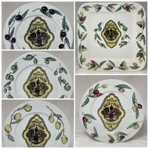 Rosanna Plates Olive Oil "Huile D’Olive" Product Of France Nyons 5 Piece Italy - £38.94 GBP