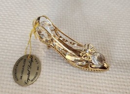 Crystal Delight 24K Gold Plated Austrian Crystal Shoe Made Usa Figurine 3&quot; Nwt - £7.95 GBP