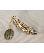 CRYSTAL DELIGHT 24K GOLD PLATED AUSTRIAN CRYSTAL SHOE Made USA Figurine ... - £7.82 GBP