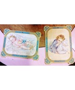 Vintage Maud Tousey Fangel Prints on Art Deco Design Cardboard Frame