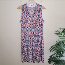 Stitch Fix Wisp | Ryenne Jersey Print V-neck Dress Womens Size 12 - £44.72 GBP