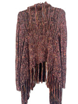 Gimmicks by BKE Fringe Boho The Buckle Open Front Cardigan Womens Size Small - £11.13 GBP