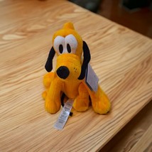 Disney Parks 100 Years of Wonder 12&quot; Pluto Seated Plush Platinum 100 Collar NEW - £20.32 GBP