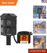 Safe 25 FT Outdoor Power Strip with 15A Overload Protection and Stake Mo... - $1,064.87 MXN