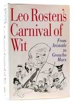 Leo Rosten Leo Rosten&#39;s Carnival Of Wit And Wisdom; Plus Wisecracks, Ad-Libs, Ma - £38.50 GBP