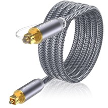 Optical Audio Cable 3Ft/1M Toslink Optical Cable Male To Male Fiber Optic, Grey - £27.03 GBP