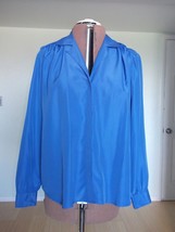 Classic Dimensions Womens Plus Size 18W 18 Button Down Shirt Blue Blouse... - £10.32 GBP