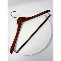 Vintage Wood Coat Suit Hanger Luxury 17x8.5 Inch Wishbone - $13.10