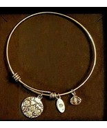 Unwritten Daughter Flower Charm Bracelet LOT Crystal Silver Plated &amp; Gol... - £11.56 GBP