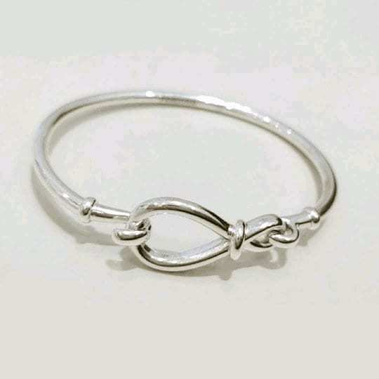 2020 Mother's Day Release 925 Sterling Silver Infinity Knot Bangle Bracelet
