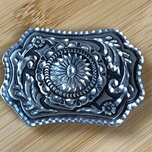 Floral Belt Buckle Ornate Western Cowgirl Layered 3D Design - £10.40 GBP