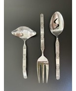 Lot of 3 Interpur Stainless INR36 Serving Fork, Pierced Tablespoon &amp; Gra... - £27.89 GBP