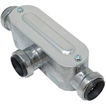 Southwire E-TB-075 3/4&quot; Push Install Type EMT T Conduit Body, Gray - $43.47 CAD