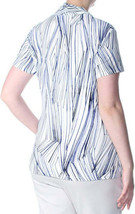 DKNY Womens Ruched Top Size XX-Large Color Blue White - £31.90 GBP