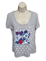 Mickey and Minnie Mouse Womens Large Gray TShirt - £15.62 GBP