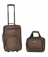 2-Piece Luggage Set Suitcase Carry-On Tote Bag Wheels Expandable Fabric ... - £44.59 GBP
