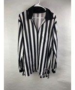Honig&#39;s Whistle Stop XL Referee White Black Striped Longsleeve Shirt USA... - £17.34 GBP