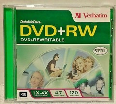 DVD-R W Verbatim DataLife+ Disc 4.7GB/120min Storage 4x Speed Sealed Jewel Case - $17.30