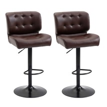 Bar Stools: Adjustable, Padded, Brown (Set of 2) - $239.99