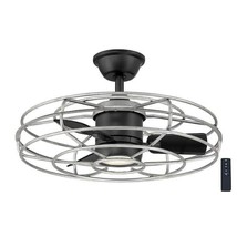 Home Decorators Heritage Point 25 in. Integrated LED Galvanized Ceiling Fan - £110.75 GBP