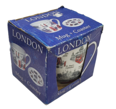 London Mug and Coaster Set Lambert Souvenirs England Icons Red Bus Big B... - $24.74