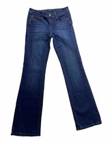 White House Black Market Jeans Womens 4R Noir BootLeg Blue Crystal Studded - $16.83