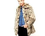 J Crew Women’s Faux Fur Pale Leopard Print Coat Size Medium NWT Rare Sol... - $189.99