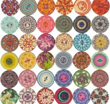 Bag of 100 Buttons ~ Multicolored ~ Various Sizes ~ Decorative Wooden Bu... - $366.88 MXN