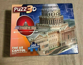 Milton Bradley Puzz3D THE US CAPITOL 300 Pc 3D Foam Backed Puzzle - £7.39 GBP