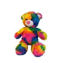 Build A Bear 16” Teddy Tie Dye Rainbow Plush Stuffed Animal Toy Great Condition - £11.07 GBP