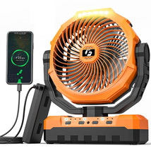 BreezeForce 12000mAh Camping Fan with USB Power, 4-Speed Rechargeable Ta... - $674.26 MXN