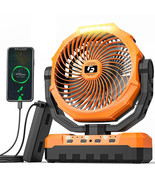 BreezeForce 12000mAh Camping Fan with USB Power, 4-Speed Rechargeable Ta... - €30,76 EUR