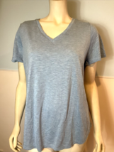 Jessica Simpson Light Blue V Neck Short Sleeve T Shirt Size L - £11.38 GBP