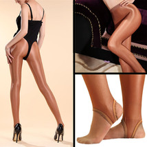 100D Glossy Super Shiny Stirrup Pantyhose Professional Dance Stockings T... - £9.14 GBP+