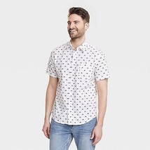 Men&#39;S Short Sleeve Button-Down Shirt - Off-White S - $16.99