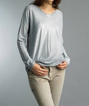 Tempo Paris shimmer and shine long sleeve tee in Blue Denim - size M - £30.18 GBP