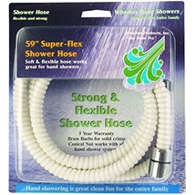 Whedon Shower Hose 1/2 &quot; Brass, Chrome Plated Brass, Nylon, White - $24.22