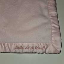 Carters Little And Loved Pink Girl Baby Blanket Soft Fleece Satin 30x40 Lovey - £39.65 GBP