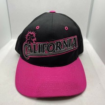Vintage Hot Pink California Captain Travel Embroidered Snapback Hat - £23.48 GBP