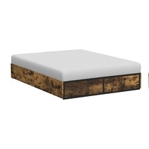 Queen Metal Wood Platform Bed Frame with 4 Storage Drawers - 800 lbs Max... - $6,863.94 MXN