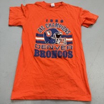Vintage Denver Broncos T Shirt 80s 1986 AFC Champions NFL Made In USA Sz M - £23.52 GBP