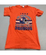 Vintage Denver Broncos T Shirt 80s 1986 AFC Champions NFL Made In USA Sz M - £23.45 GBP