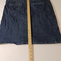 Liz Claiborne Classic Stretch Women's Cotton Blend Denim Blue Jeans Skirt Sz 18 image 13